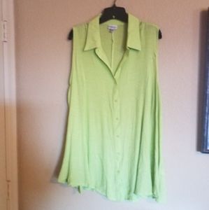 Avenue gauze sleeveless top.